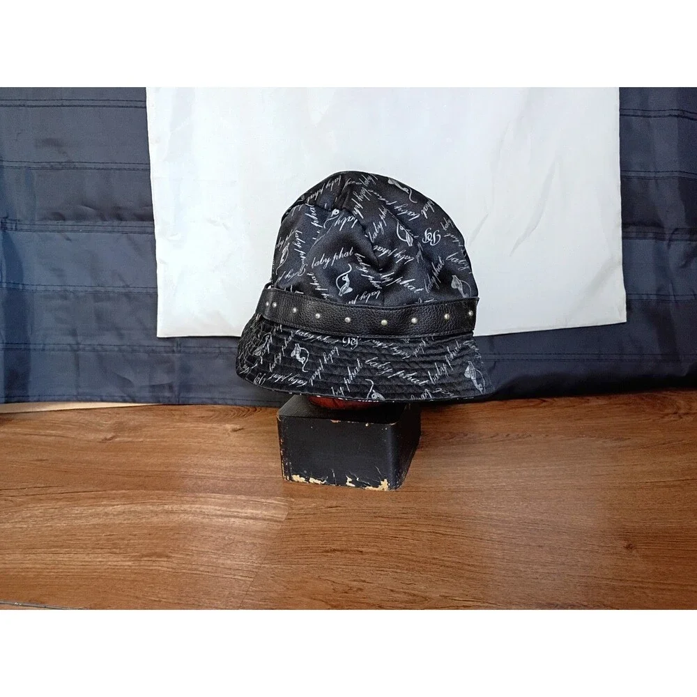 Baby Phat All-Over Print Bucket Hat Black Vintage